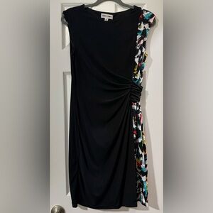Shelby & Palmer Black Dress with Multicolor Print Panel